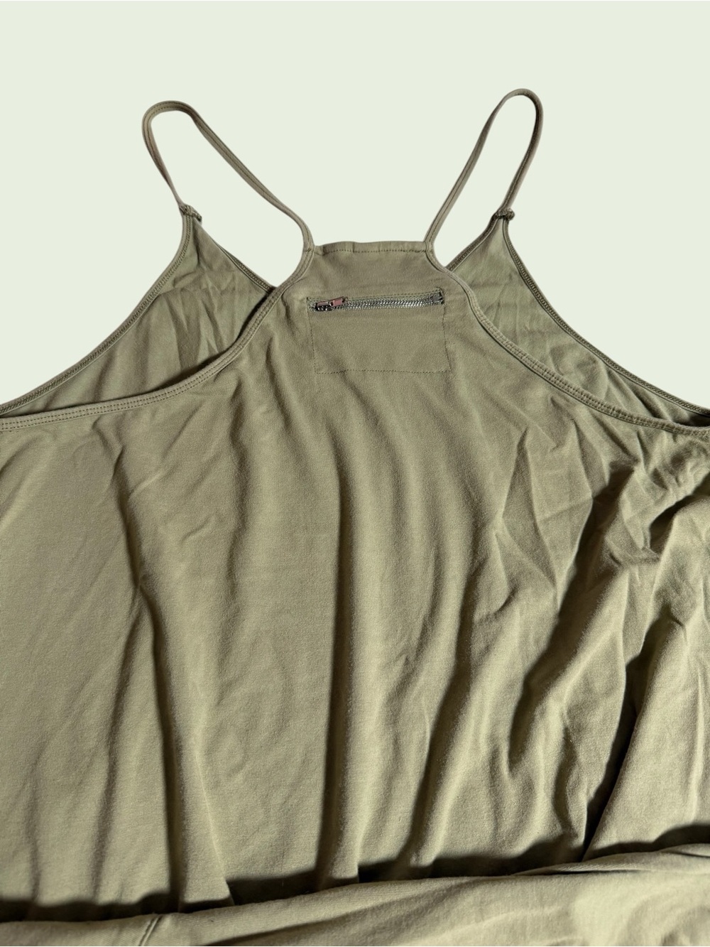 Olive Green Cozy Stretchy Lightweight Jumpsuit in M - Picture 8 of 9